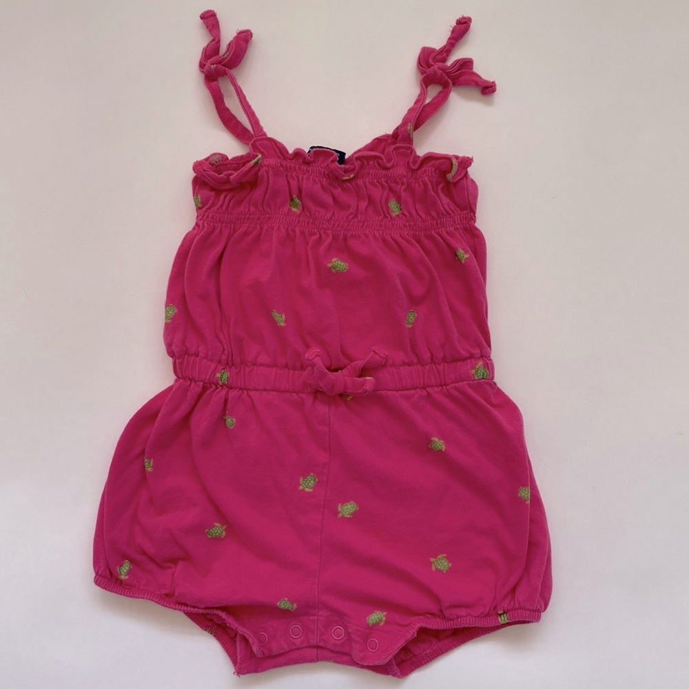 🌼 5 for $20 🌼 Chaps Sportswear Girls Pink Turtle Romper